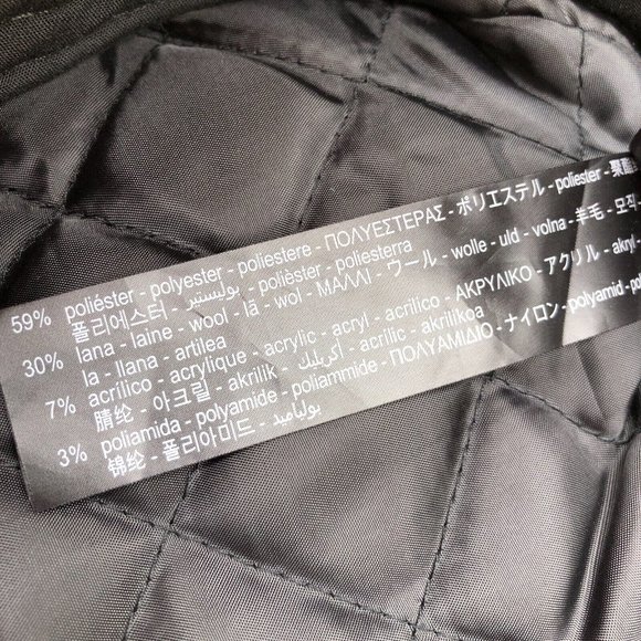 ZARA Military Army Hat Women's Wool Blend Quilted Lining Cap Blue Chain - Picture 8 of 8